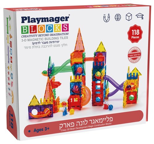משחק מגנטים לונה פארק - 118 חלקים פליימאגר