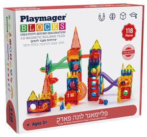 משחק מגנטים לונה פארק - 118 חלקים פליימאגר