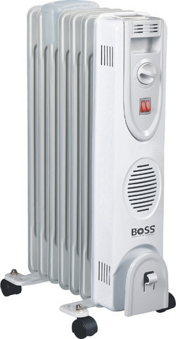 רדיאטור 7 צלעות בעוצמה 1500W וואט BOSS שני מפסקים + תוכניות חימום: 600 וואט, 900 וואט, 1500 וואט