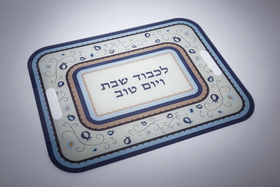 מגש שבת אקריליק צבעוני מהודר גוון כחול