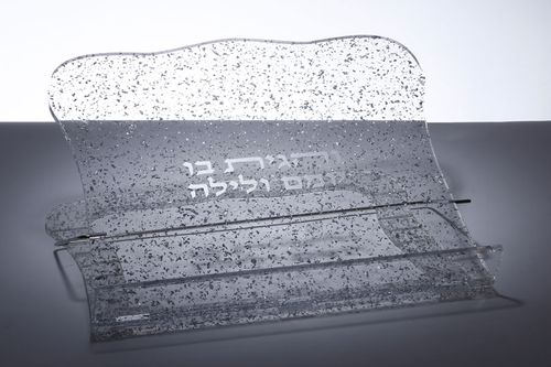 סטנדר אקריליק קונפטי והדפס כסף