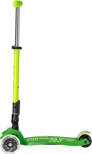 קורקינט מקסי מיקרו דלוקס לד מתקפל Maxi Deluxe Foldable Led ירוק ניאון