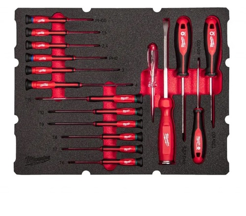 מגש מברגים 17 חלקים לארגז מגירות Milwaukee PACKOUT™ 4932493644