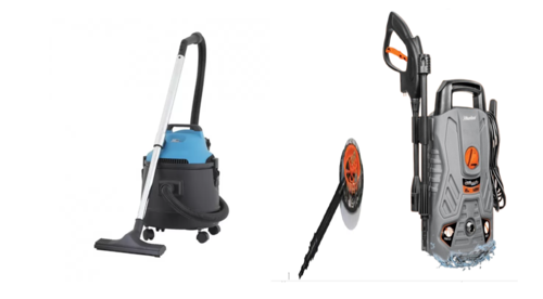 שואב אבק תעשייתי רטוב/יבש 20 ליטר  1600W + מכונת שטיפה 105 1400 ואט 102301-KIT