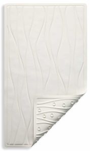 שטיח אמבט מונע החלקה מגומי 70 על 40 ס"מ - גלים קרם