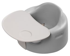 מושב הגבהה / בוסטר אוכל עשוי PU רך ונעים עם מגש - אפור