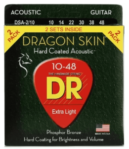 מיתרים לאקוסטית DR Strings DSA-2/10 10-48 2Pack