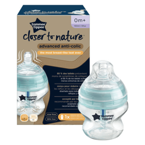 בקבוק האכלה אנטי קוליק 150 מ"ל טומי טיפי - Tommee Tippee 150ml AAC Bottle Slow