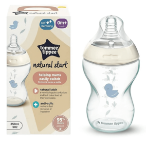 בקבוק 260 מ"ל שלב 1 טומי טיפי - Tommee Tippee Natural Start 260 ml Bottle