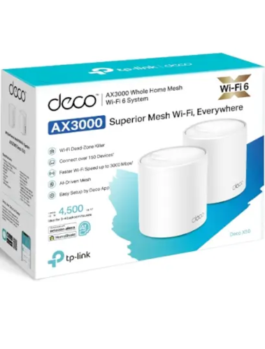 (2 באריזה) Deco X50 AX3000 WiFi 6 מבית TP-LINK