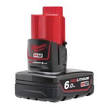 סוללה ליתיום MILWAUKEE 12V 6AH מילווקי  M12B6