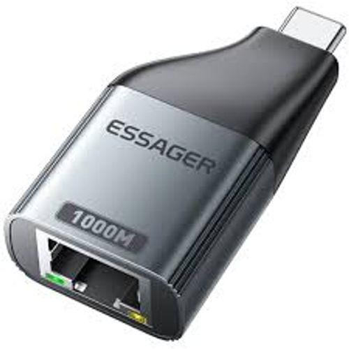 כרטיס רשת ESSAGER USB-C to RJ45 up to 1GB 