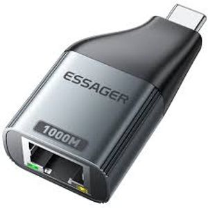 כרטיס רשת ESSAGER USB-C to RJ45 up to 1GB 