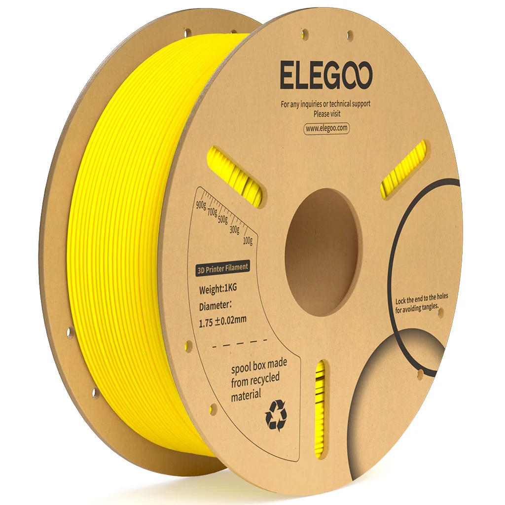 פילמנט +PLA צהוב 1 ק"ג 1.75 מ"מ - ELEGOO PLA+ Yellow