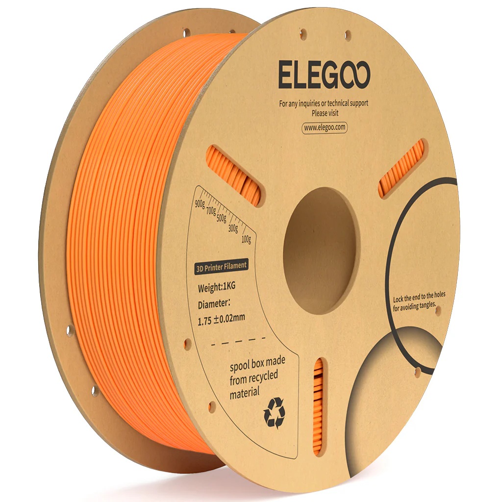 פילמנט +PLA כתום 1 ק"ג 1.75 מ"מ - ELEGOO PLA+ Orange