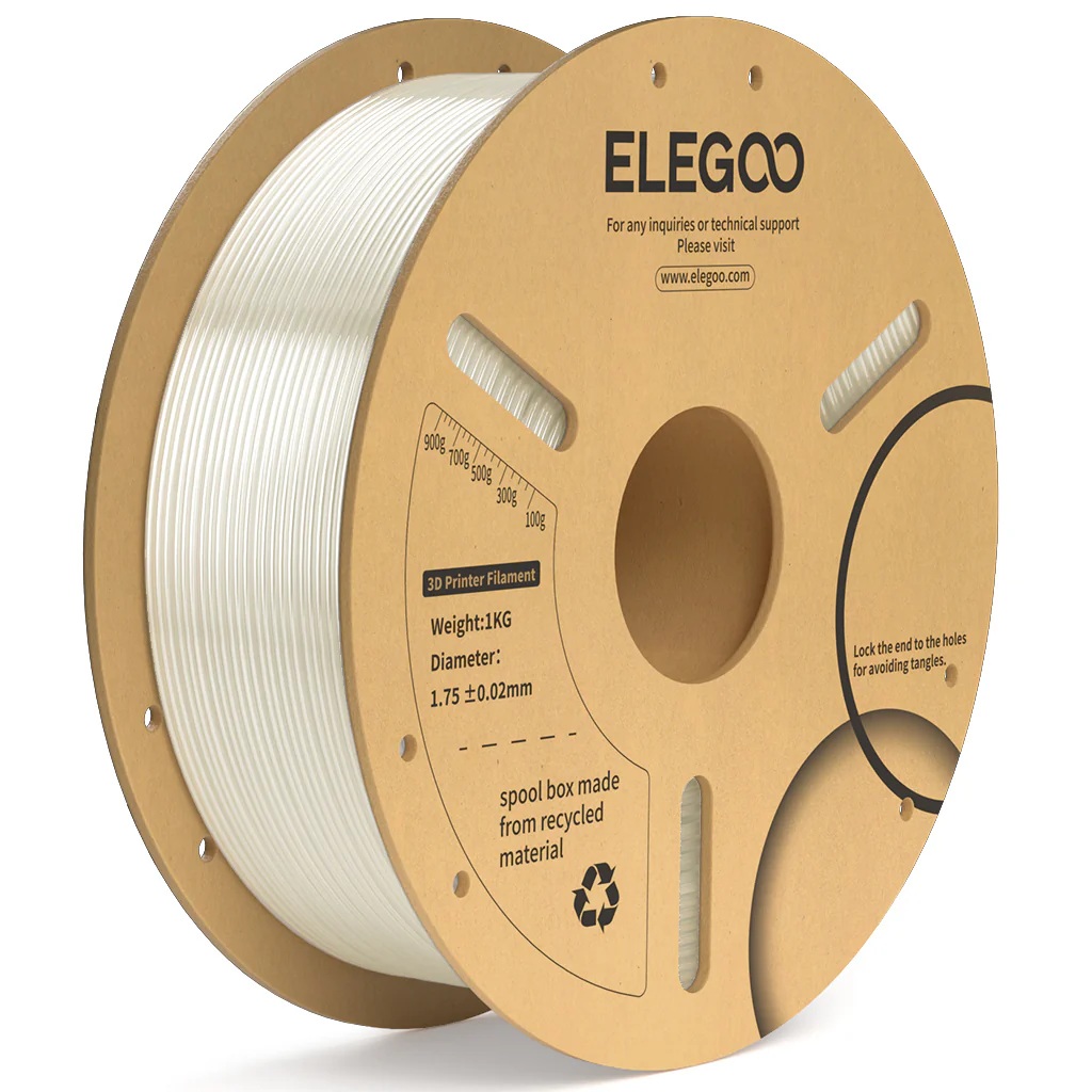 פילמנט +PLA חצי שקוף 1 ק"ג 1.75 מ"מ - ELEGOO PLA+ Translucent