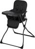 כסא אוכל תבל עם קיפול סופר קומפקטי, ריפוד דמוי עור ומגש ניתן להסרה - שלד שחור/ריפוד שחור