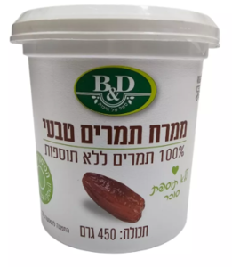 ממרח תמרים טבעי ללא תוספת סוכר 450 גרם