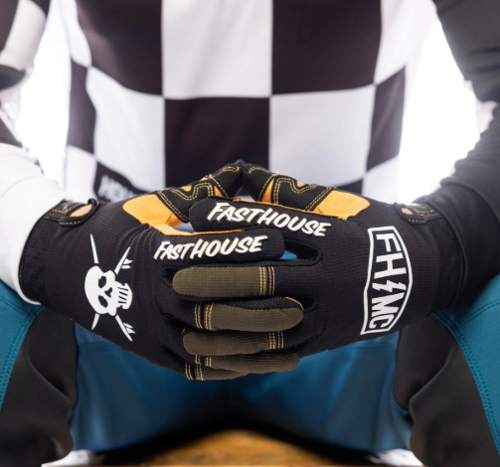 כפפות רכיבה פאסטהאוס שחור / חום - FASTHOUSE SANGUARO BENNET GLOVES