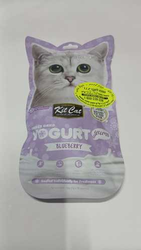 kit cat yogurt חטיף מיובש בהקפאה לחתולים בטעם אוכמניות מבצע - קנה אחד קבל את השני חינם ! 10 יחידות של 10 גרם כל אחת ( סה