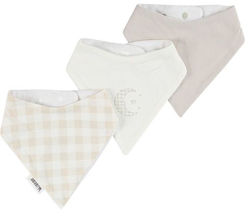 שלישיית סינרי בנדנה דו-צדדיים לספיגת רוק ולמראה אפנתי - שמנת Wonderland