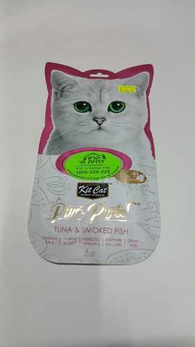 kit cat purr puree מעדן שלוק טונה ודג מעושן לחתולים 4 יחידות של 15 גרם ( סה