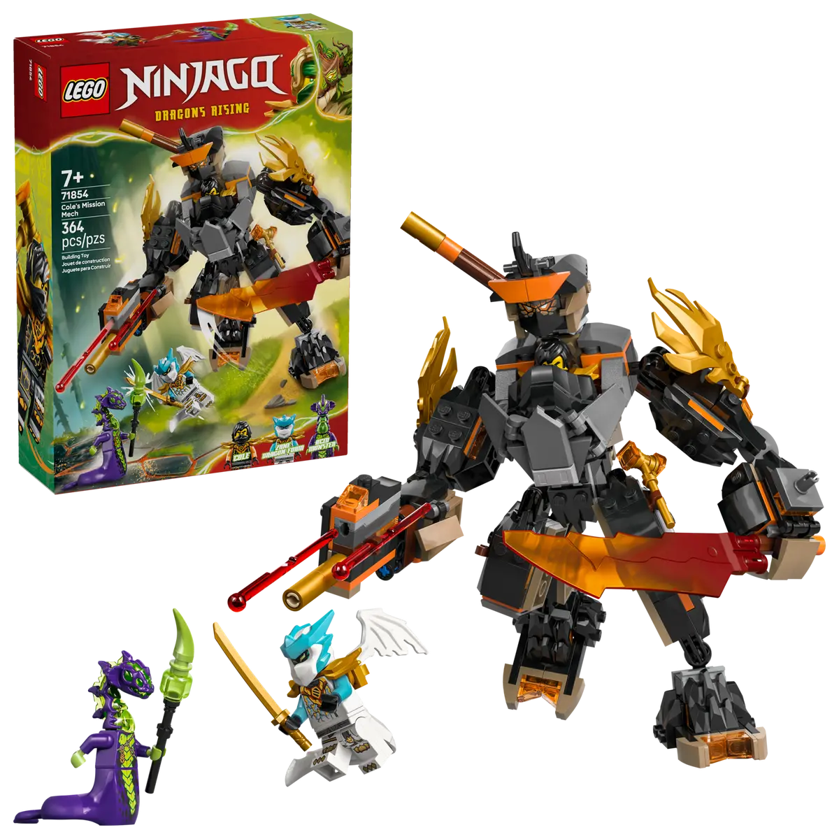 לגו Ninjago – רובוט המשימה של קול ודרקון זאין (71854)