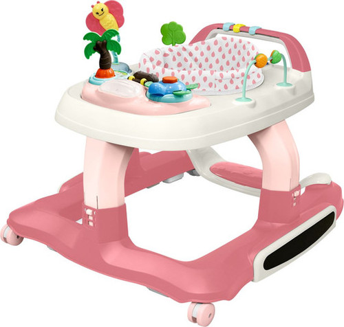 הליכון ישיבה ודחיפה מולטי פונקציונאלי דגם Multy Walker צבע ורוד