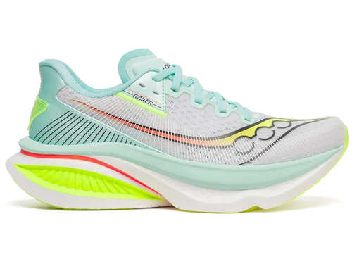 נעלי ריצה מומלצות לנשים ENDORPHIN AZURA WHITE SPLASH של Saucony