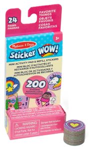 Sticker WOW! מיני חוברת פעילות ו סט מילוי 200 מדבקות למכשיר הדבקה אוטומטי - דברים אהובים