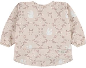 סינר שרוולים דוחה נוזלים עם נרתיק נשיאה לאוכל וליצירה מקולקציית Wonderland - ורוד מודפס