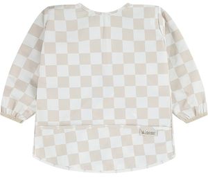 סינר שרוולים דוחה נוזלים עם נרתיק נשיאה לאוכל וליצירה מקולקציית Wonderland - שמנת מודפס