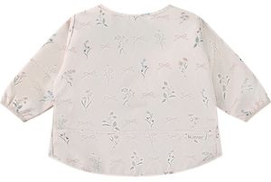 סינר שרוולים דוחה נוזלים עם נרתיק נשיאה לאוכל וליצירה מקולקציית Wonderland - ורוד פרחים