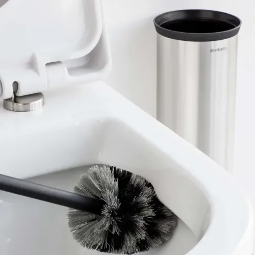 מברשת אסלה תלויה או עומדת Brabantia שחור מט מתוך קולקציית מברשות אסלה (שילוב בחדר הרחצה) - מתאים לשדרוג מראה האמבטיה בקלות ובמהירות