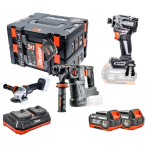 סט נטען 18V 3 כלים בראשלס בארגז 102705-026 כולל מטען כפול 
