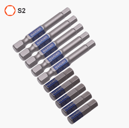 סט 10 ביטים למברג Hex H5 באורך 50 מ