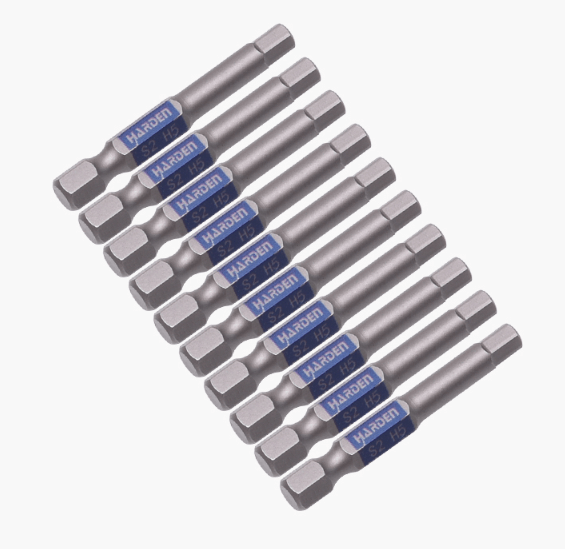 סט 10 ביטים למברג Hex H5 באורך 50 מ"מ