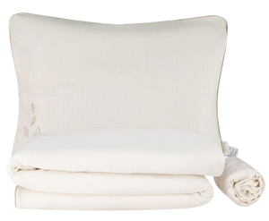 סט מצעים למיטת מעבר 3 חלקים 100% כותנה מקולקציית Forest Mist - שמנת מודפס