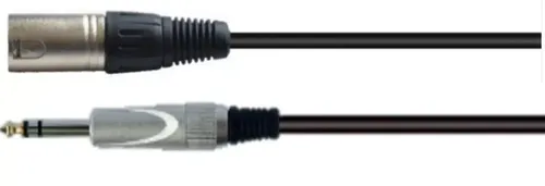כבל XLR זכר לPL מאוזן (סטריאו) 0.5 מטר באריזה Proline