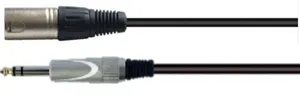 כבל XLR זכר לPL מאוזן (סטריאו) 0.5 מטר באריזה Proline