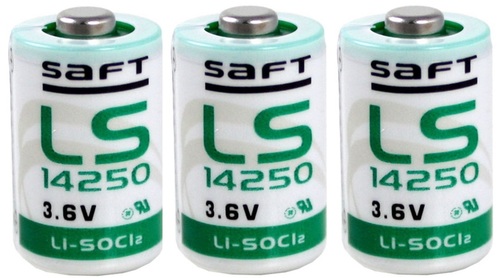 3 סוללות ליטיום LITHIUM דגם 14250 גודל 1/2AA מתח 3.6V