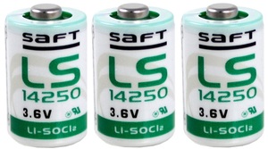 3 סוללות ליטיום LITHIUM דגם 14250 גודל 1/2AA מתח 3.6V