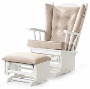 כורסת הנקה מעוצבת Royal עם הדום מתנדנד - ריפוד בז