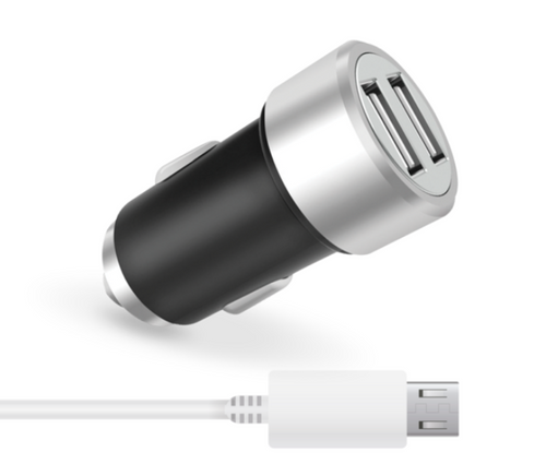 מטען מהיר לרכב 3.1A עם 2 יציאות USB + כבל TYPE C