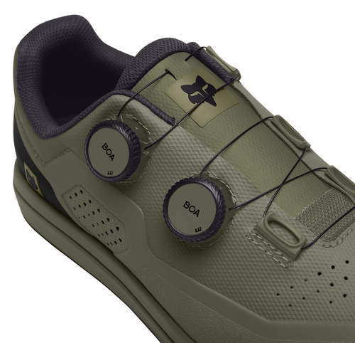 נעלי רכיבה פוקס לקליטים ירוק - FOX UNION BOA CLIPLESS SHOE V24 
