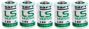 5 סוללות ליטיום LITHIUM דגם 14250 גודל 1/2AA מתח 3.6V