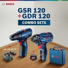 סט מברגה / מקדחה + אימפקט בוש BOSCH GDR+GSR 120-LI בוש כולל 2 סוללות ליתיום 12V 1.5Ah, מטען ומזוודה