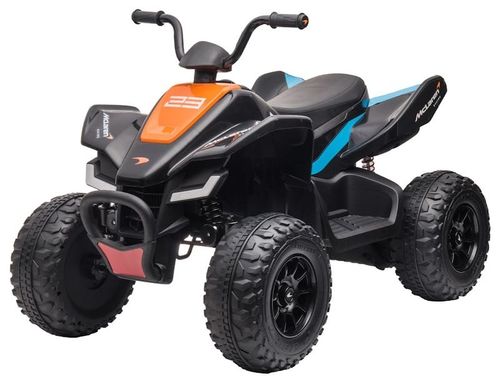 טרקטורון מקלארן 12V חשמלי לילדים עם גלגלי גומי EVA, שלט חכם ואורות LED קדמיים - שחור