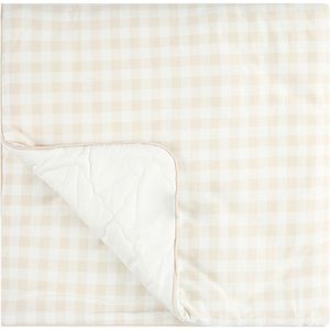 שמיכת תינוק דו-צדדית 80X80 ס"מ מקולקציית Wounderland - שמנת משבצות