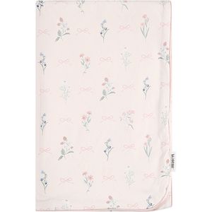 ציפה לשמיכת תינוק 100% כותנה מקולקציית Wonderland - ורוד בהיר פרחוני